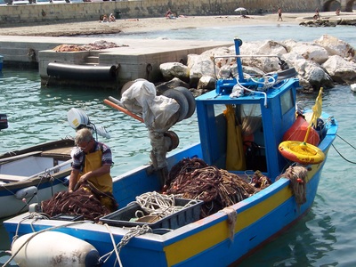 Fishing boat, Otranto, Salento, Puglia, Italy